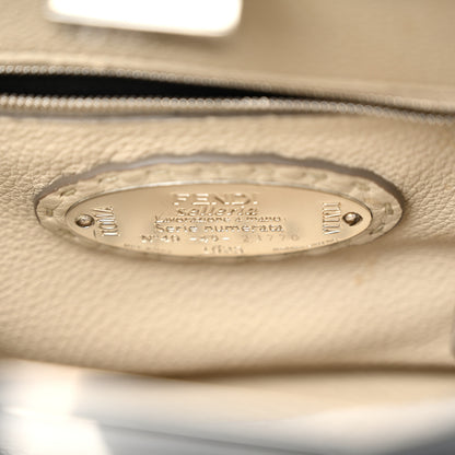 Fendi Cuoio Romano Selleria Bi-Color Mini Peekaboo Iconic Satchel Asfalto Latte 7 of 10