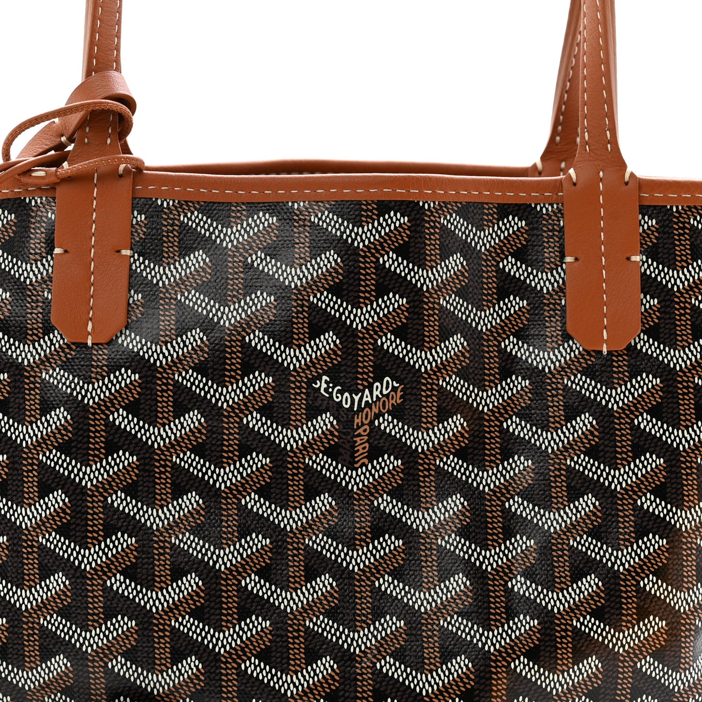 Goyardine Reversible Mini Anjou Black Gold