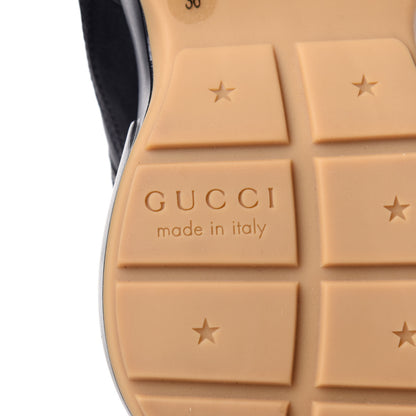 Gucci Calfskin Iridescent Logo Womens Rhyton Sneakers 36 Black 8 of 10