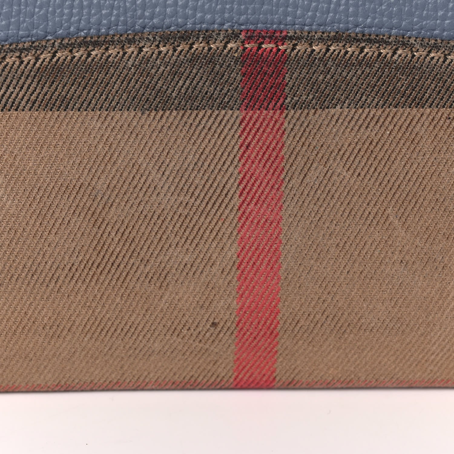 Burberry Calfskin House Check Porter Continental Wallet Slate Blue 12 of 13