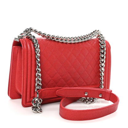 Chanel Caviar Quilted Medium Boy Flap Red 3 of 10