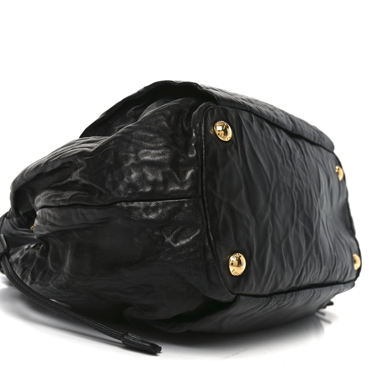 Nappa Antique Drawstring Tote Black