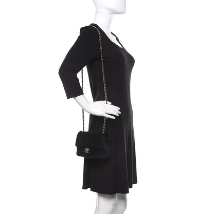 Chanel Velvet Quilted Mini Pearl Crush Flap Black 2 of 10