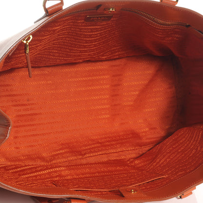Prada Saffiano Lux Large Tote Papaya 5 of 9