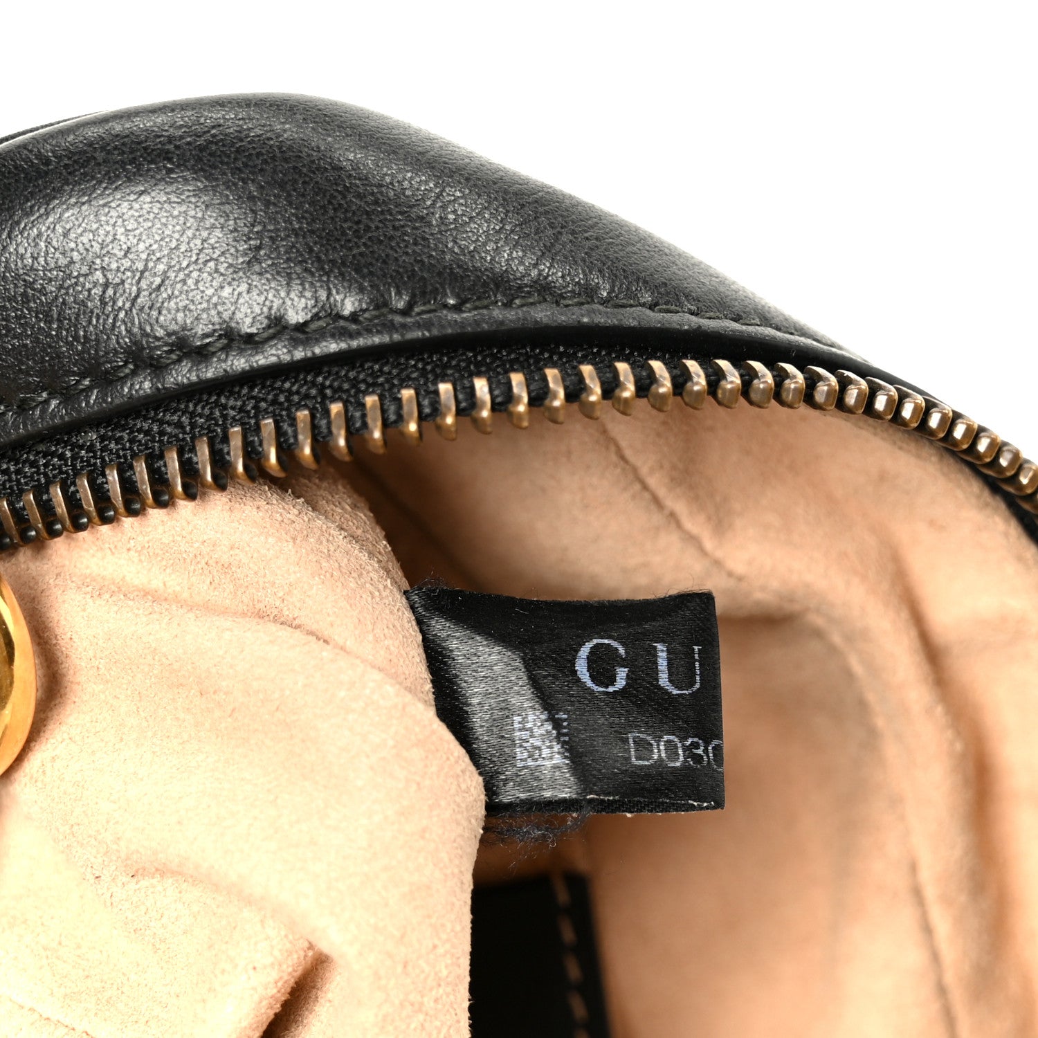 Gucci Calfskin Matelasse Mini GG Marmont Chain Shoulder Bag Black 8 of 12