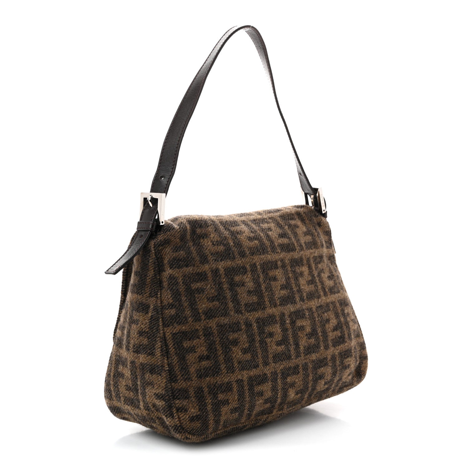 Fendi Wool Zucca Mama Baguette Tobacco 3 of 10