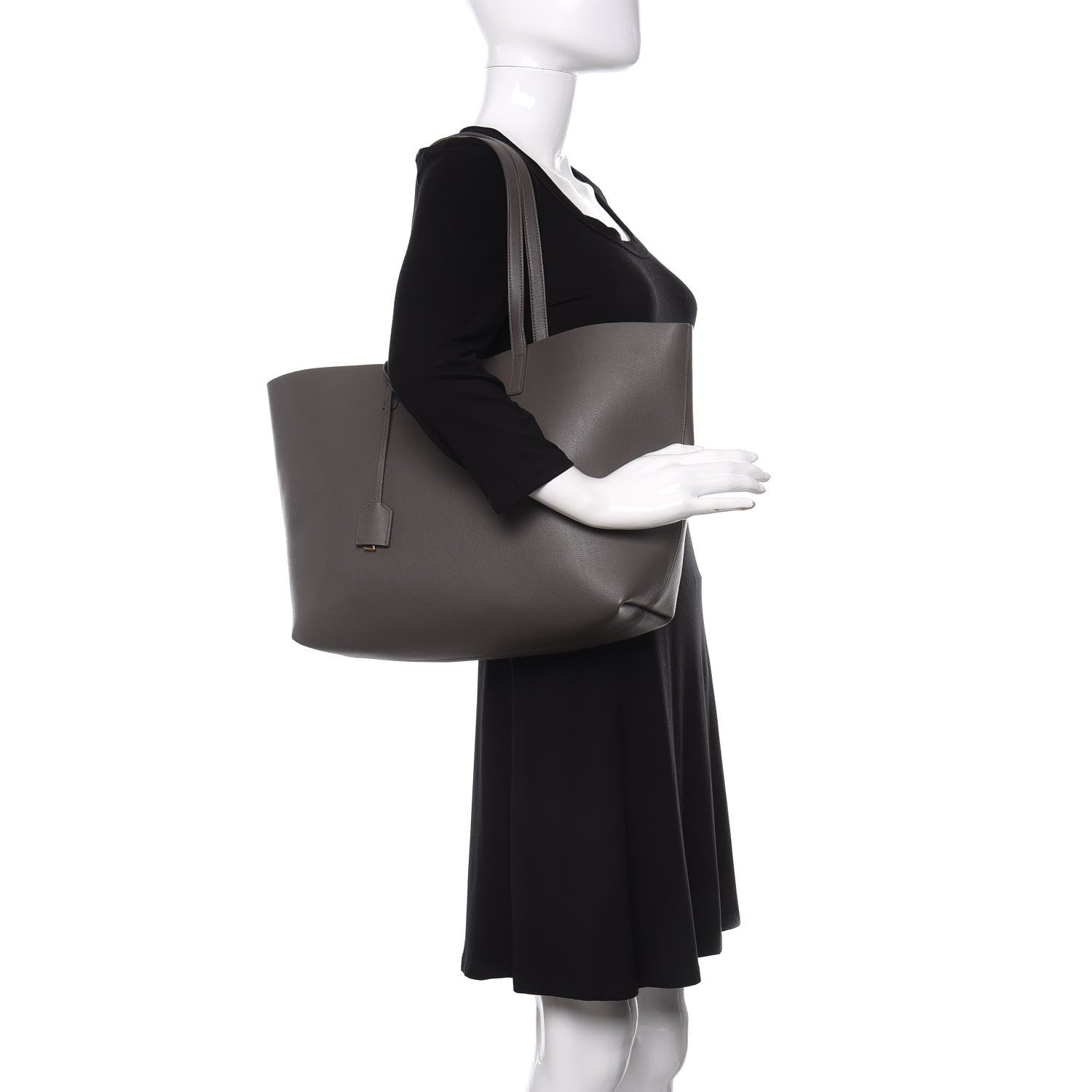 Saint Laurent Calfskin Large Shopping Tote Pebble 2 of 10