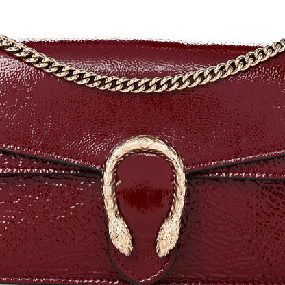 Gucci Crinkled Patent Mini Dionysus Shoulder Bag Rosso Ancora Red 7 of 9