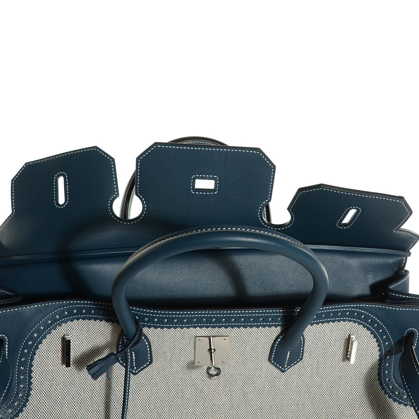 Swift Toile Ghillies Birkin 40 Bleu De Prusse