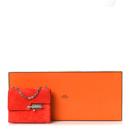 Hermes Veau Doblis Mini Verrou Chaine Bag Capucine 12 of 12