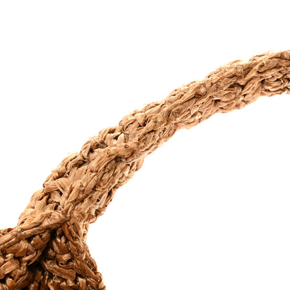 Prada Raffia Crochet Bi-Color Small Tote Naturale Rosso 13 of 13