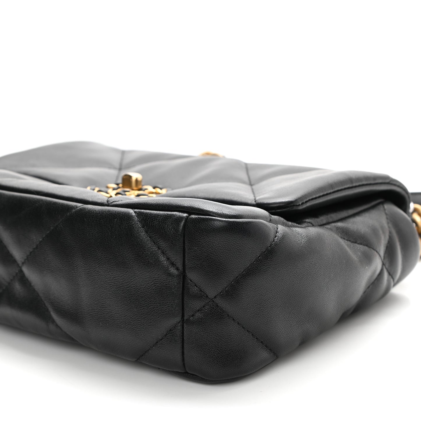 Lambskin Quilted Medium Chanel 19 Flap Black