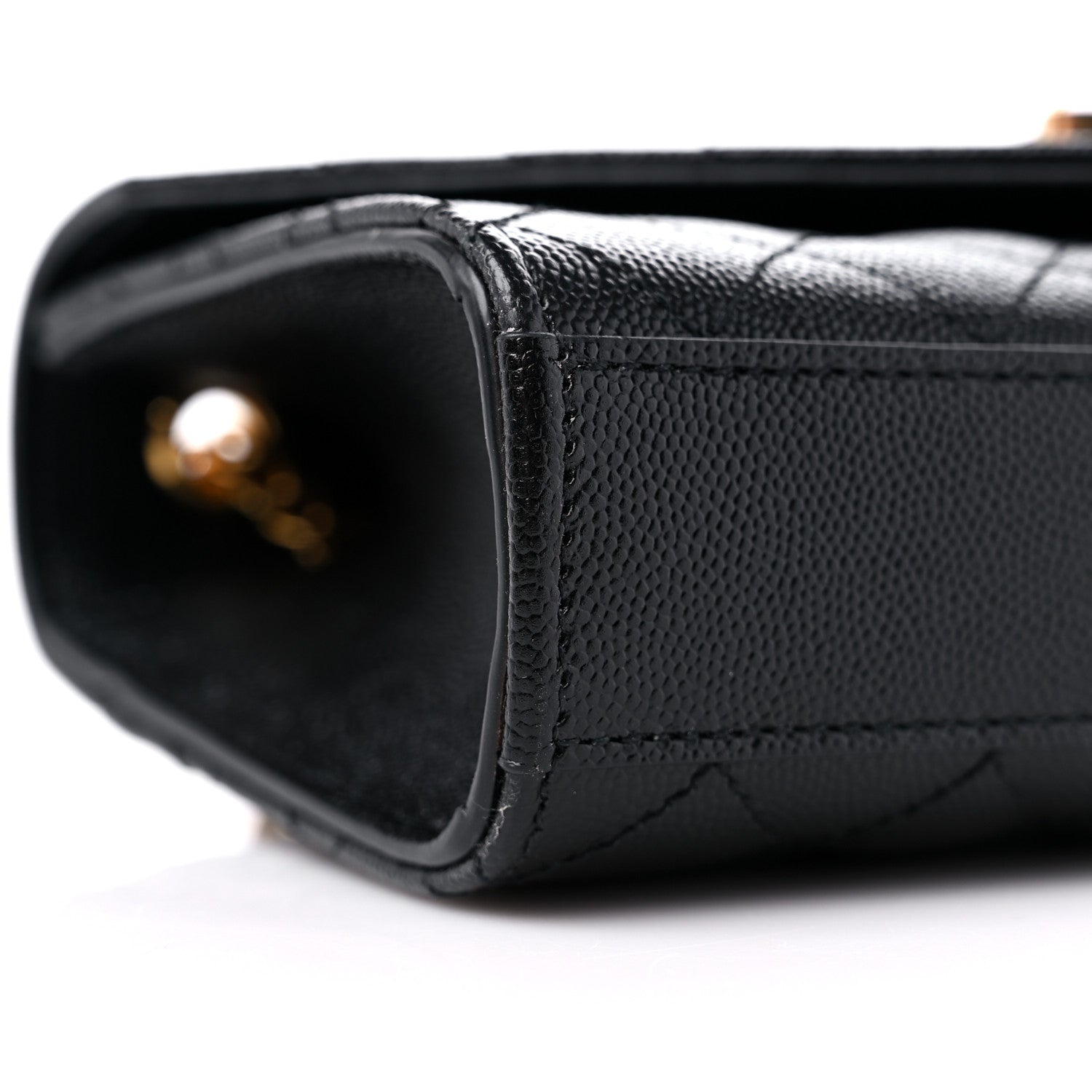 Saint Laurent Grain De Poudre Textured Mixed Matelasse Triquilt Small Monogram Satchel Black 7 of 8