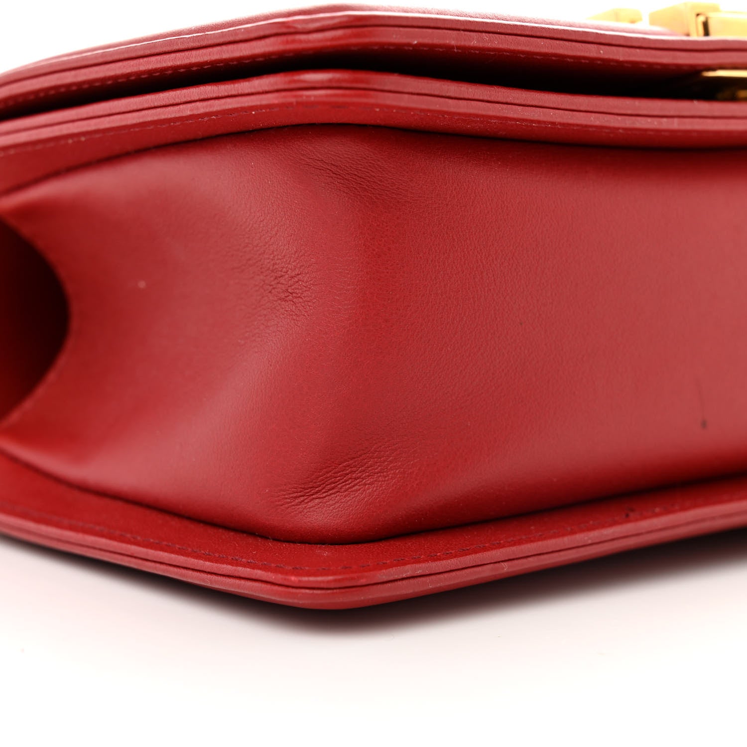 Chanel Calfskin Chevron Quilted Small Boy Flap Red 9 of 12
