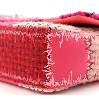 Chanel Tweed Patchwork Medium Single Flap Pink 10 of 11