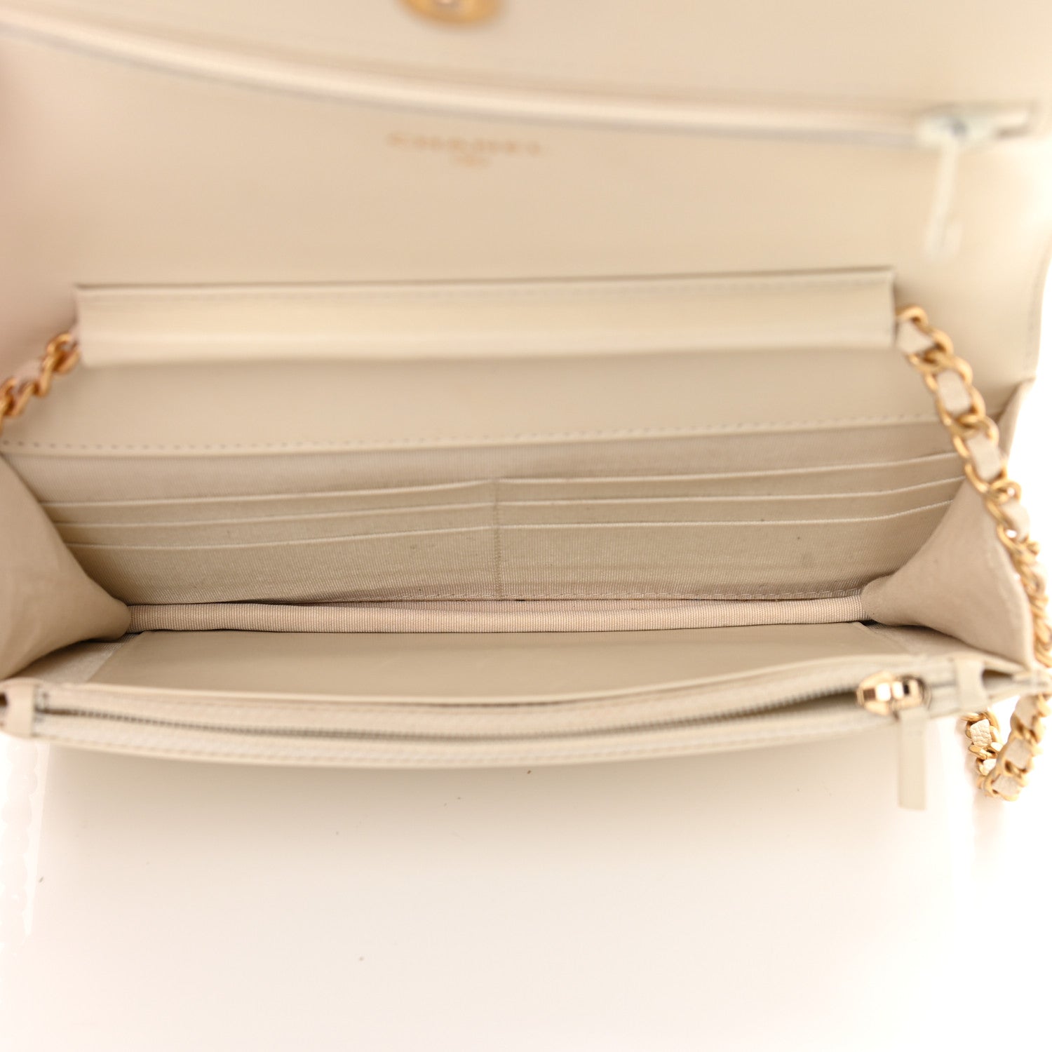 Chanel Caviar Quilted Boy Wallet On Chain WOC White 5 of 16