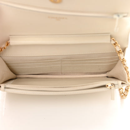 Chanel Caviar Quilted Boy Wallet On Chain WOC White 5 of 16