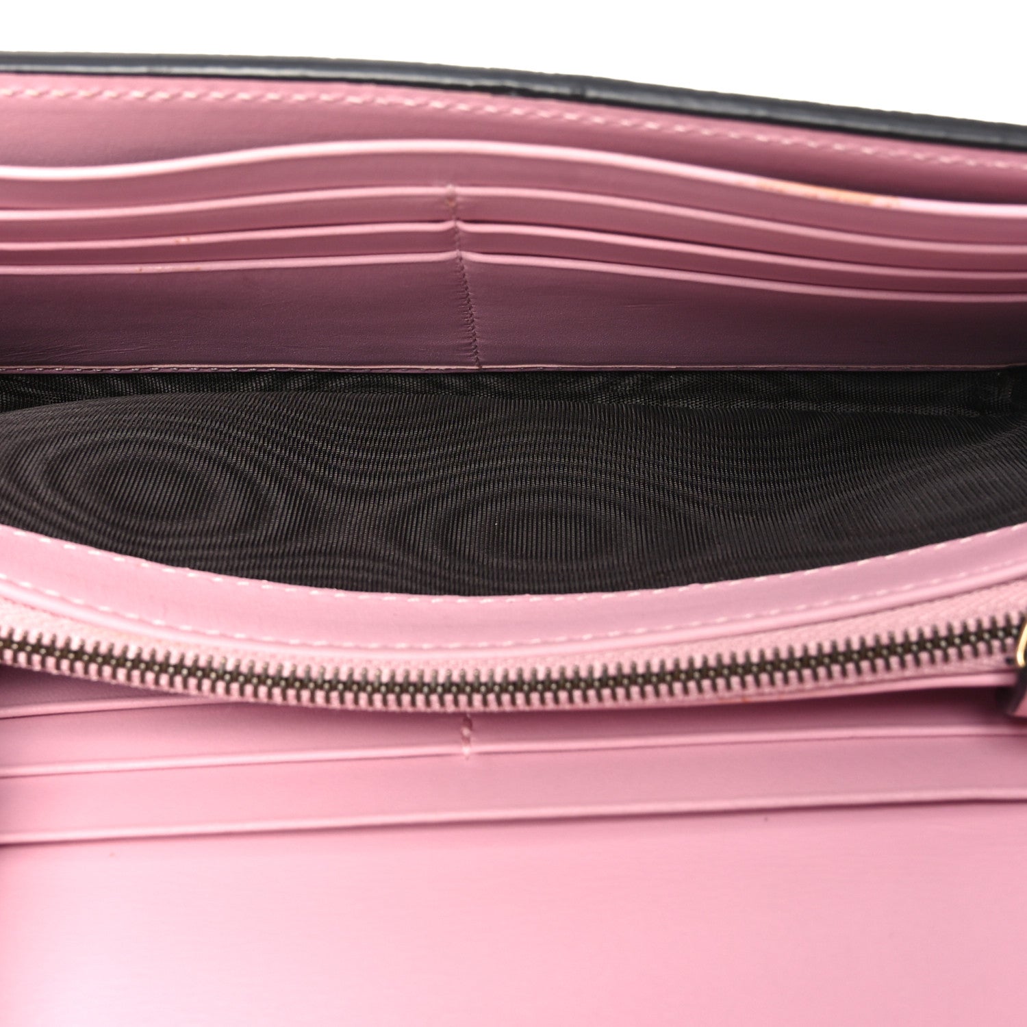 Gucci Calfskin Queen Margaret Flap Wallet Sugar Pink Hibiscus Red Mystic White 5 of 7