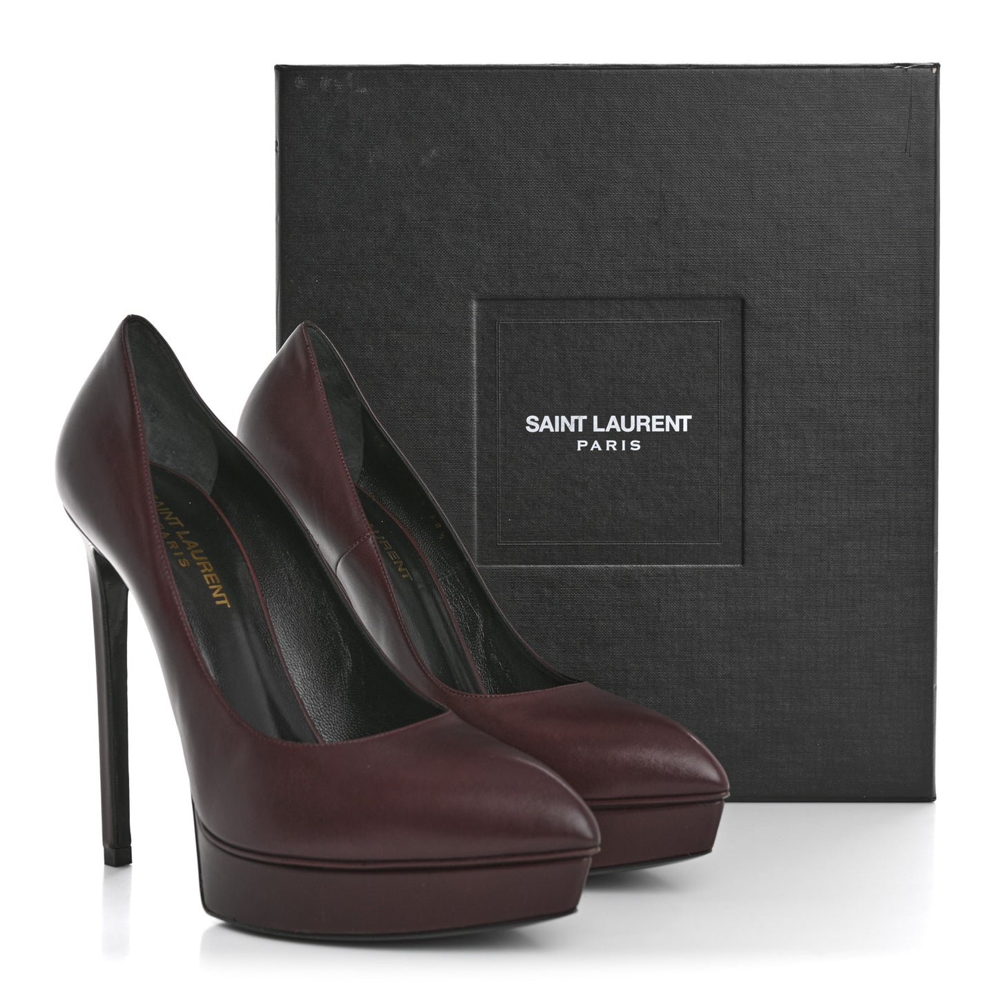 Calfskin Janis 105 Platform Pumps 38.5 Cordovan
