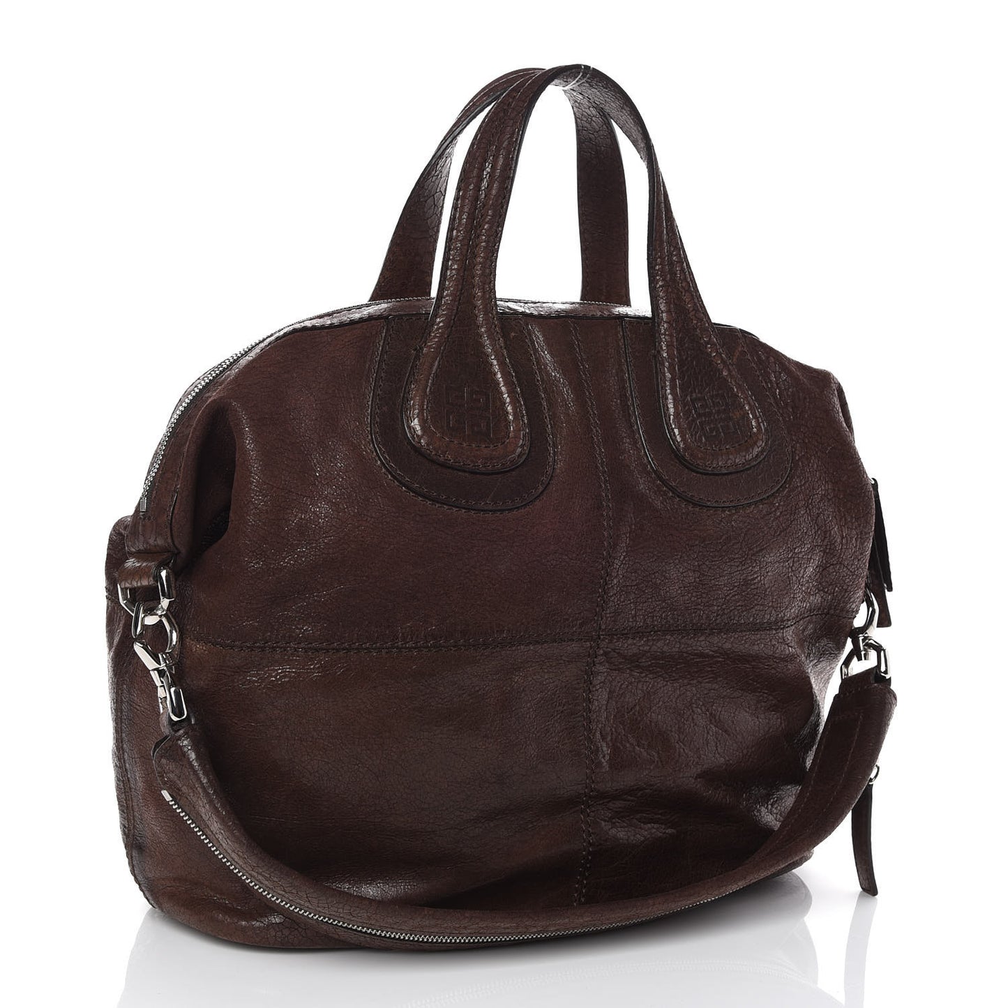 Crackled Calfskin Medium Nightingale Brown