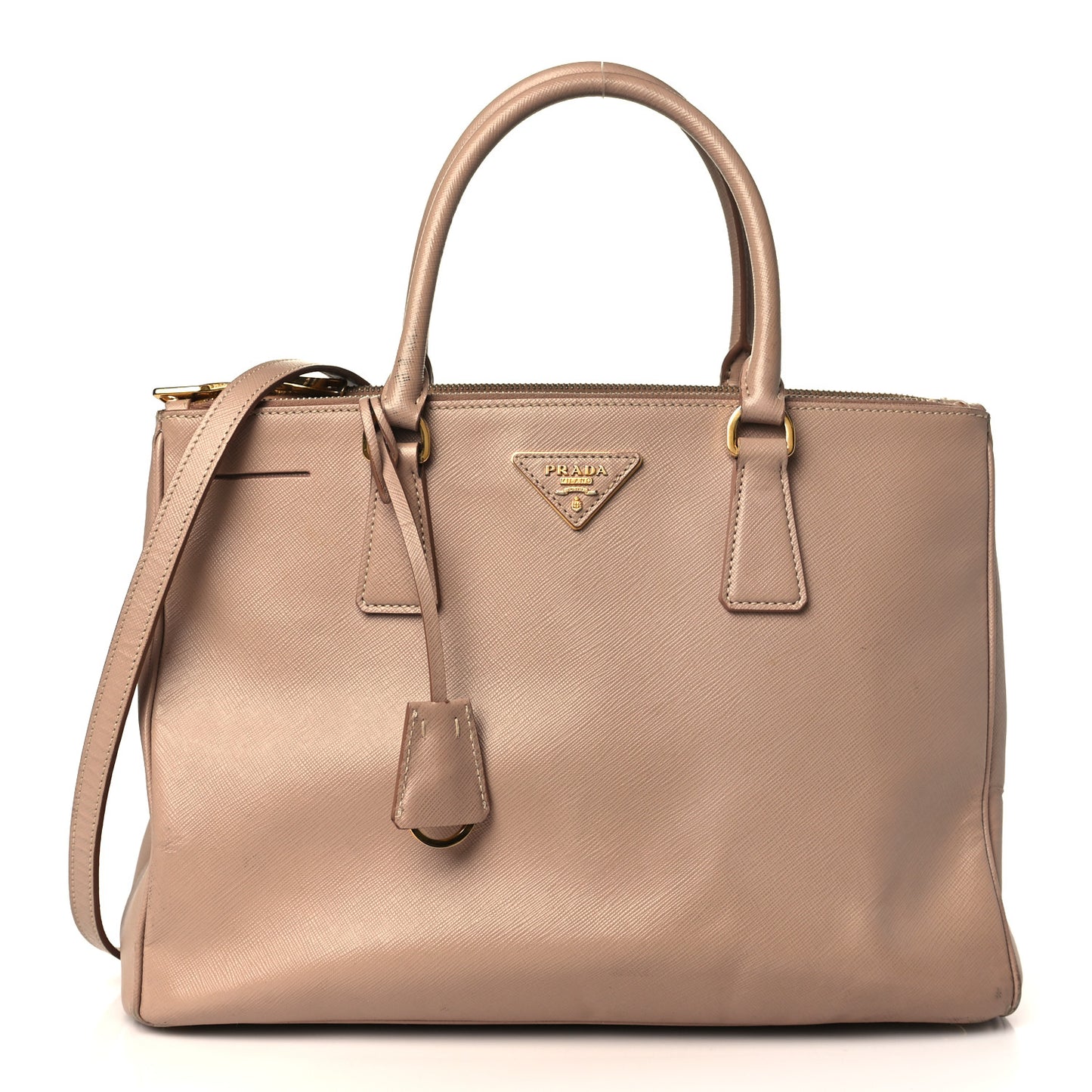 Saffiano Medium Galleria Double Zip Tote Cammeo