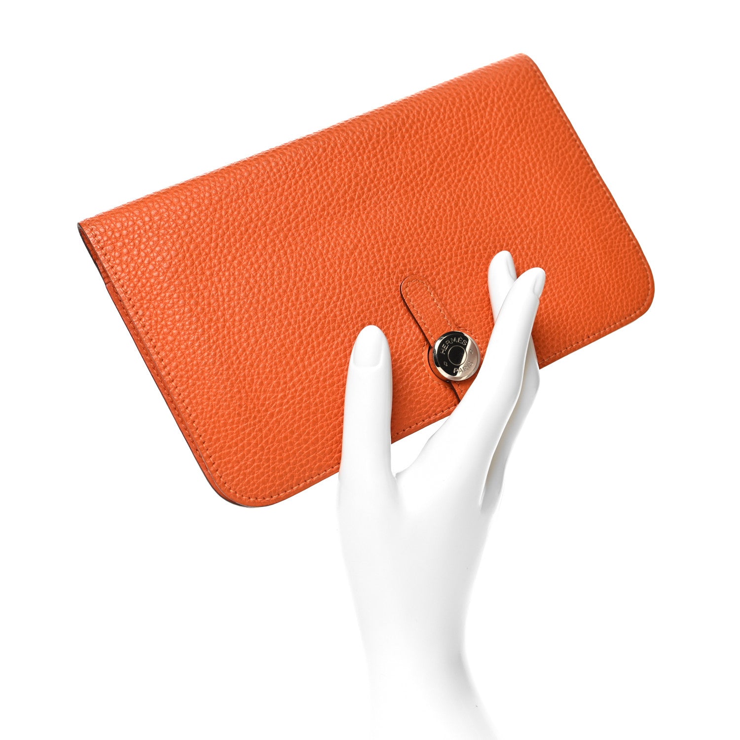 Hermes Togo Dogon Duo Wallet Orange 2 of 16