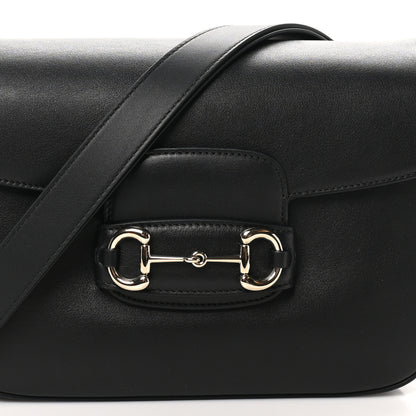 Gucci Ciny Lux Calfskin Horsebit 1955 Soft Small Shoulder Bag Black 9 of 11