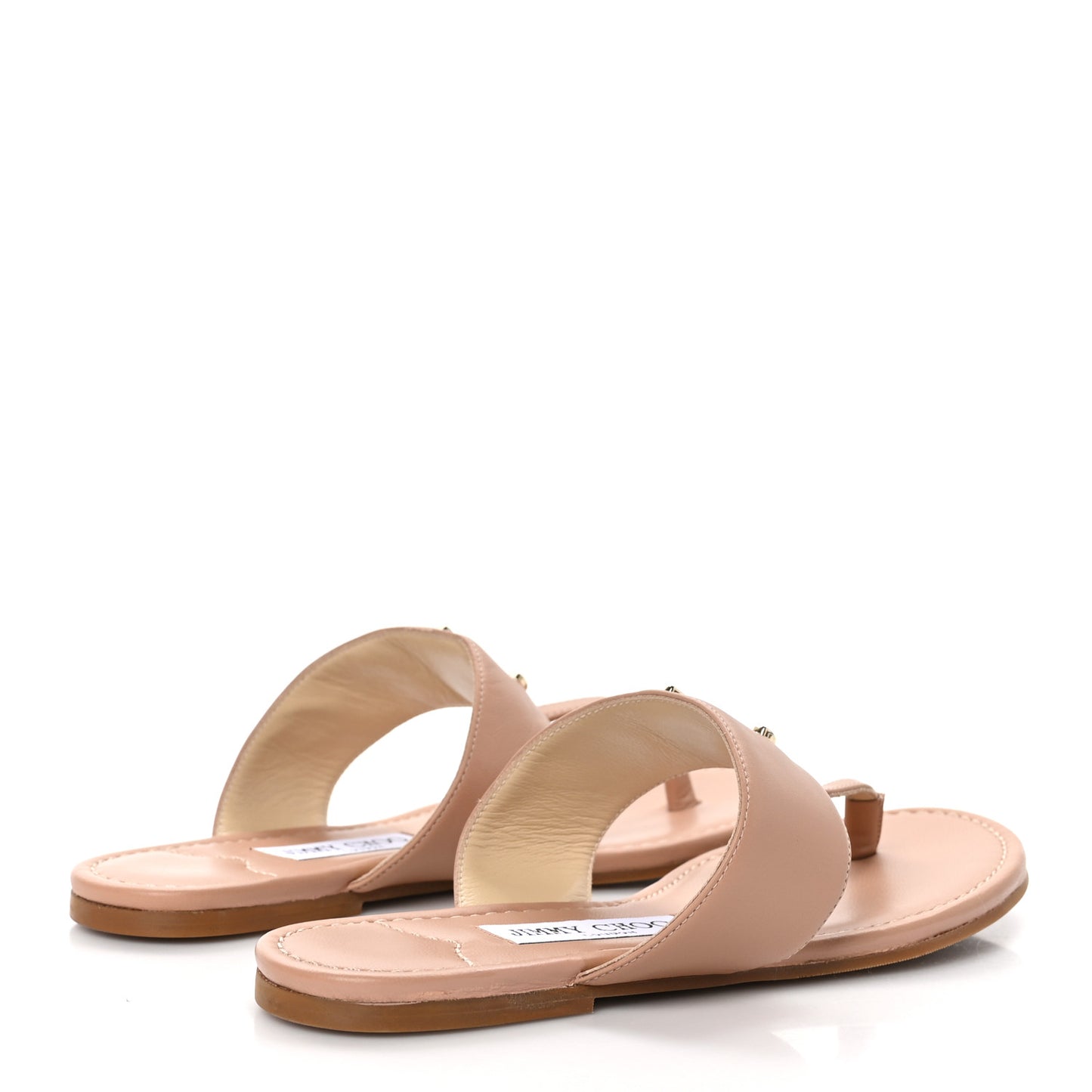 Calfskin JC Flat Sandals 36 Beige