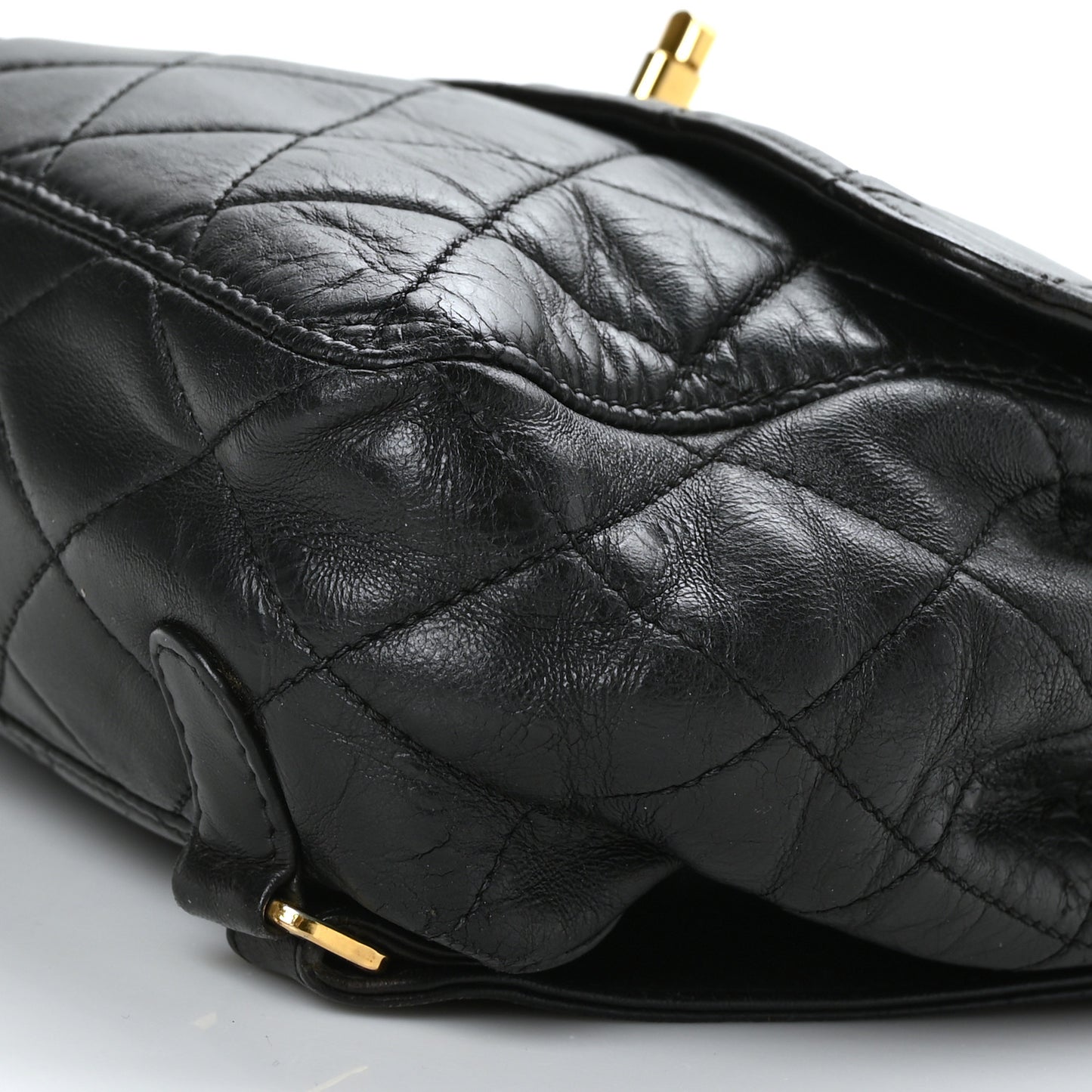 Lambskin Quilted Backpack Black