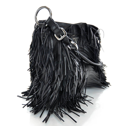 Prada Fringe Hobo Black 6 of 11