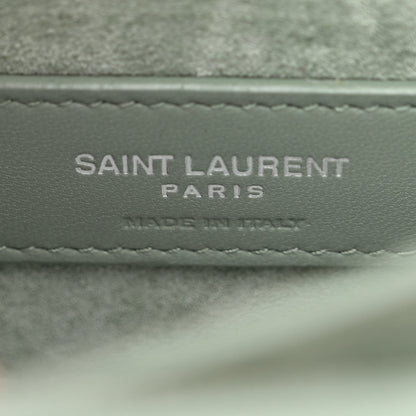 Saint Laurent Calfskin Small Monogram Sunset Vert Opaline 6 of 10