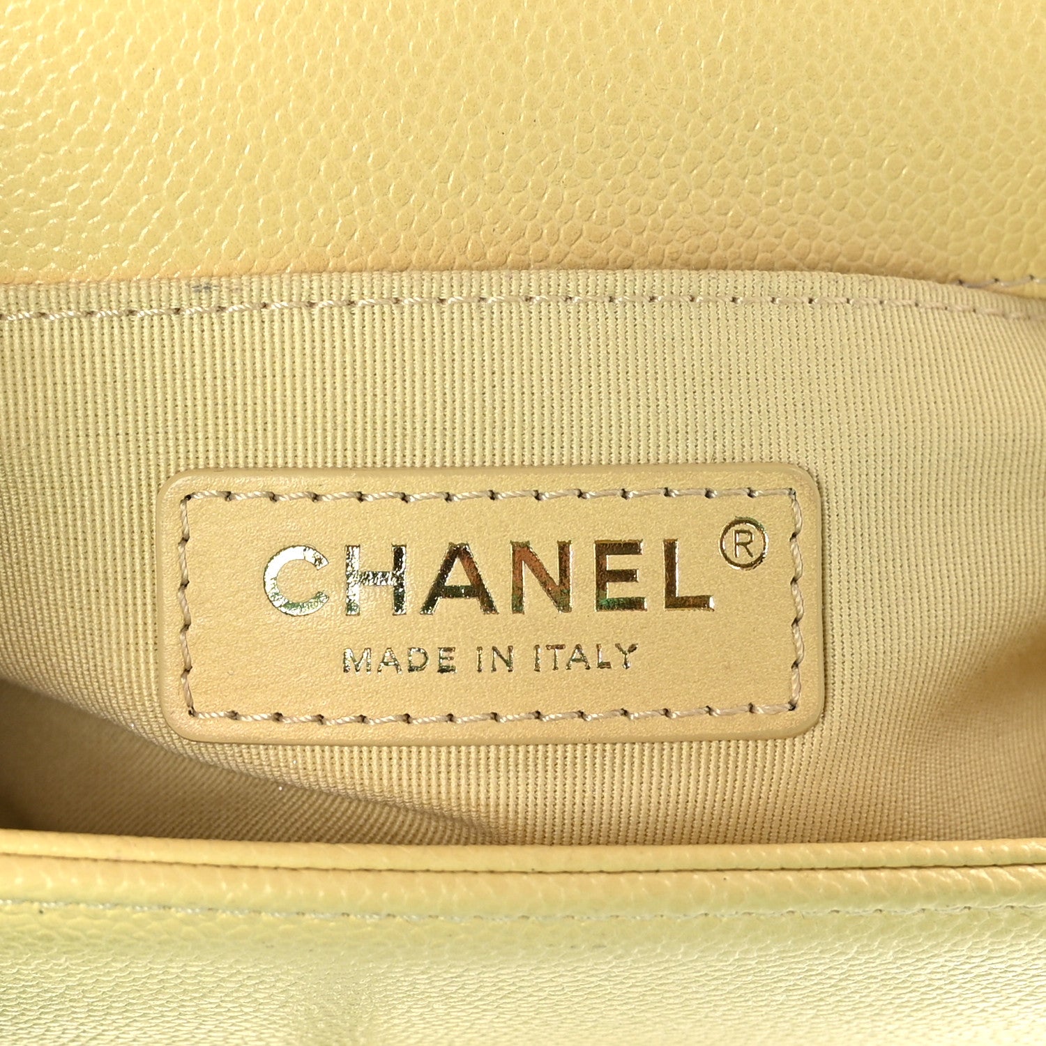 Chanel Caviar Quilted Small Boy Flap Yellow 7 of 9