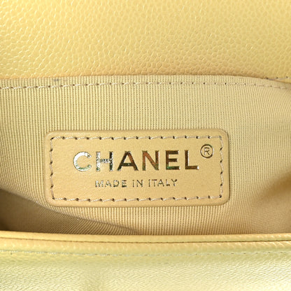 Chanel Caviar Quilted Small Boy Flap Yellow 7 of 9
