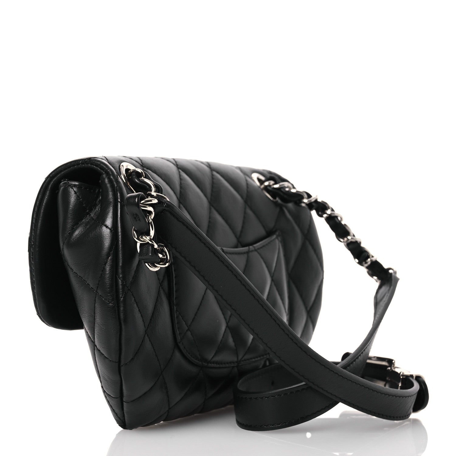 Chanel Calfskin Quilted CC Uniform Flap Belt Bag Black 3 of 16