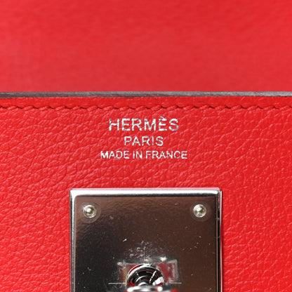 Hermes Evercolor Verso Kelly Retourne 28 Rouge De Coeur Rouge Grenat 6 of 9