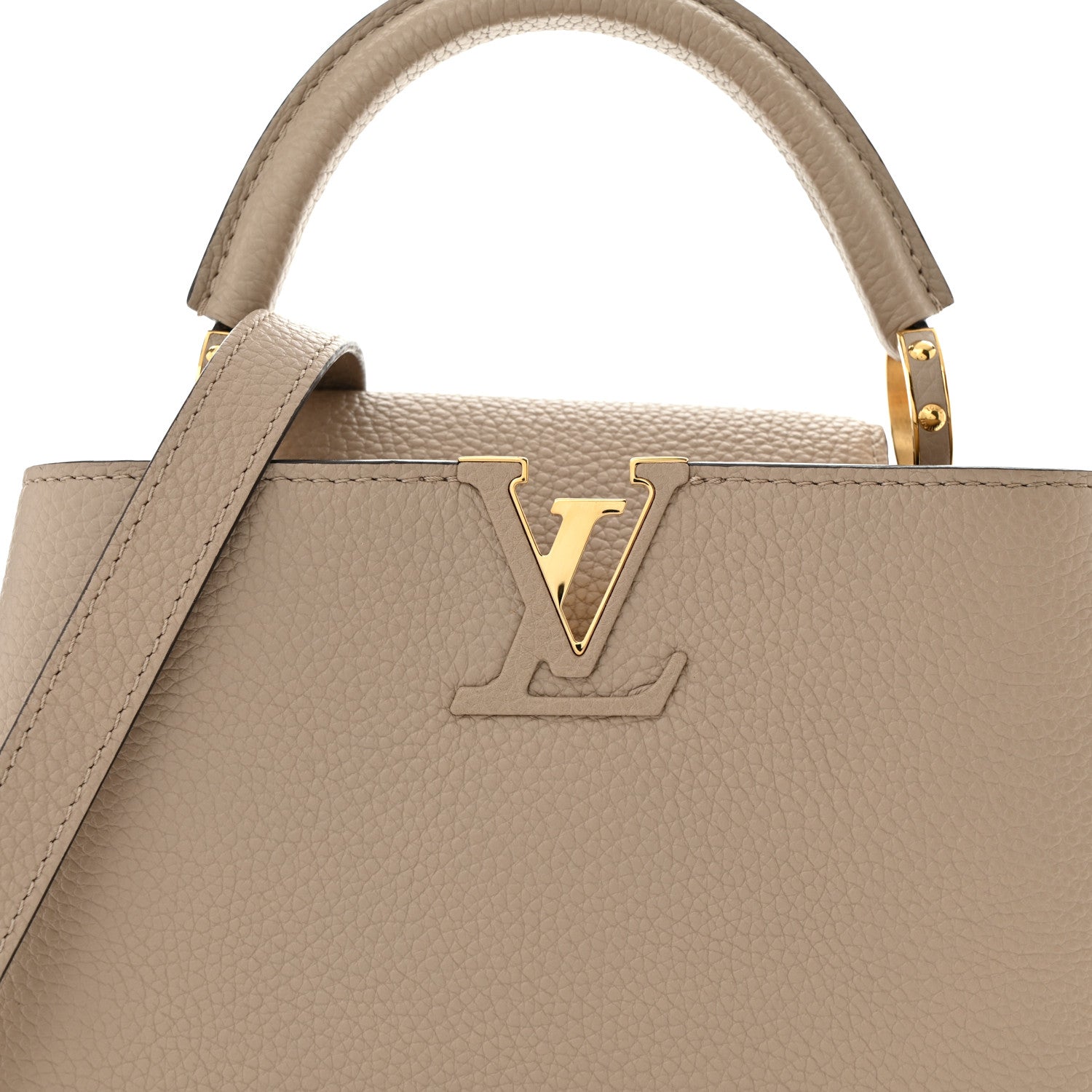 Louis Vuitton Taurillon Capucines BB Galet 8 of 11