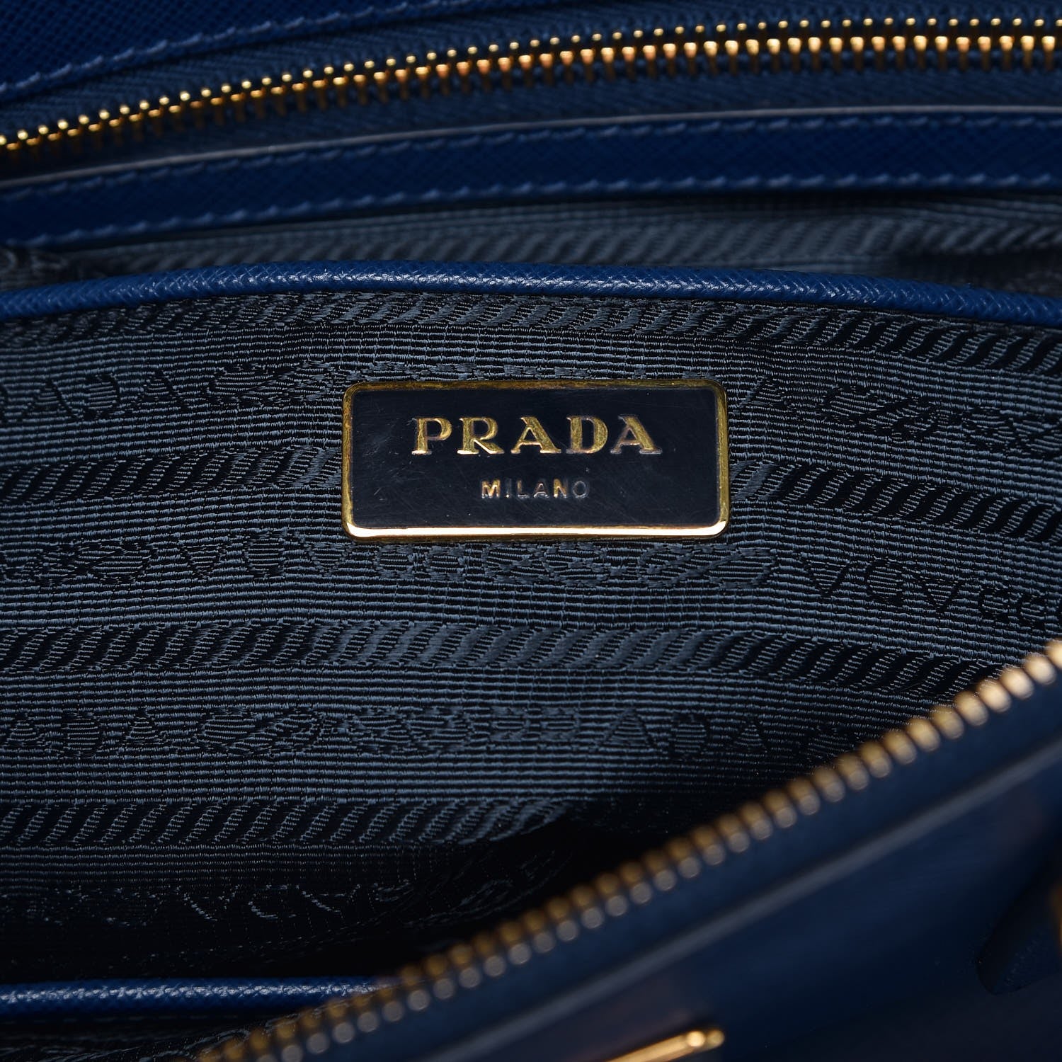 Prada Saffiano Large Galleria Double Zip Tote Bluette 6 of 15