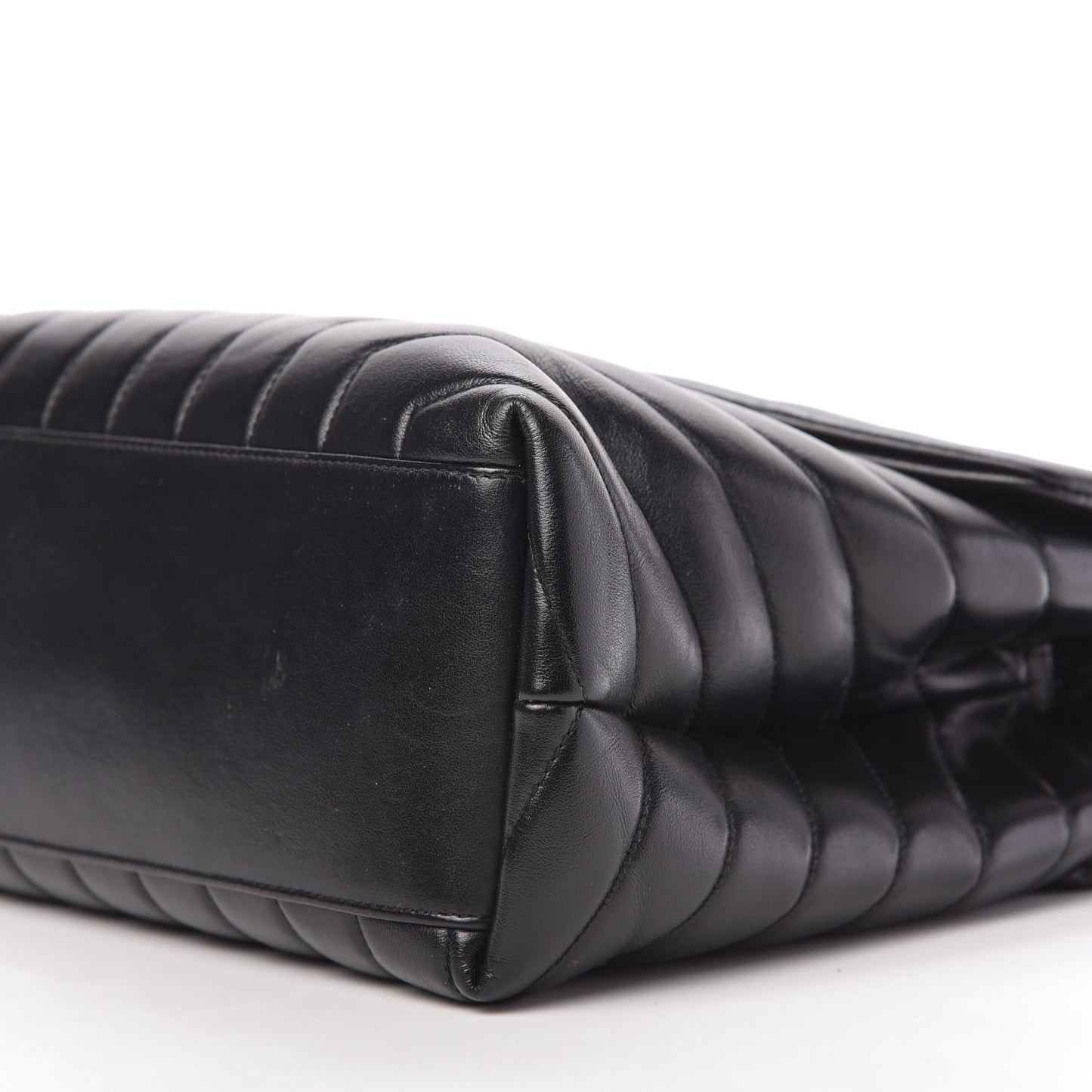 Calfskin Y Quilted Monogram Medium Loulou Chain Satchel Black