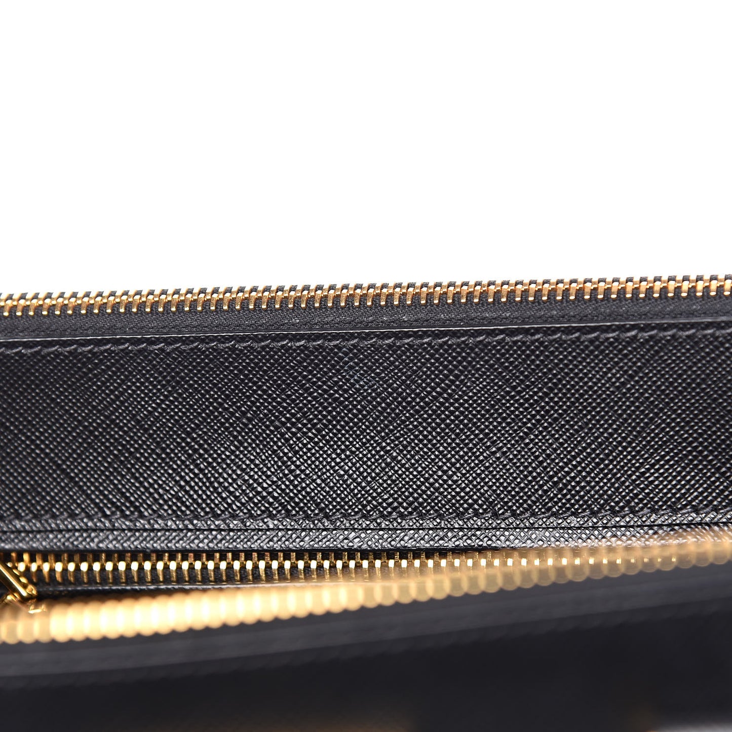 Saffiano Small Galleria Double Zip Tote Black