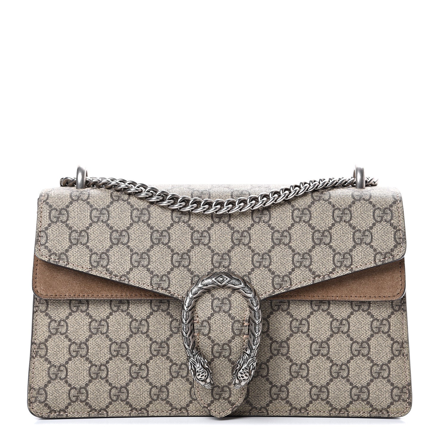 Gucci GG Supreme Monogram Small Dionysus Shoulder Bag Taupe 1 of 14