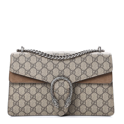 Gucci GG Supreme Monogram Small Dionysus Shoulder Bag Taupe 1 of 14