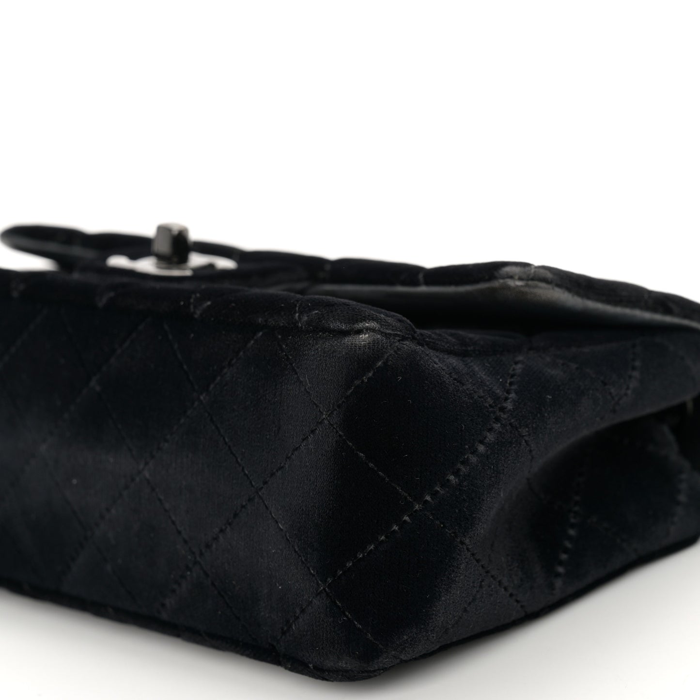 Velvet Quilted Mini Rectangular Flap So Black
