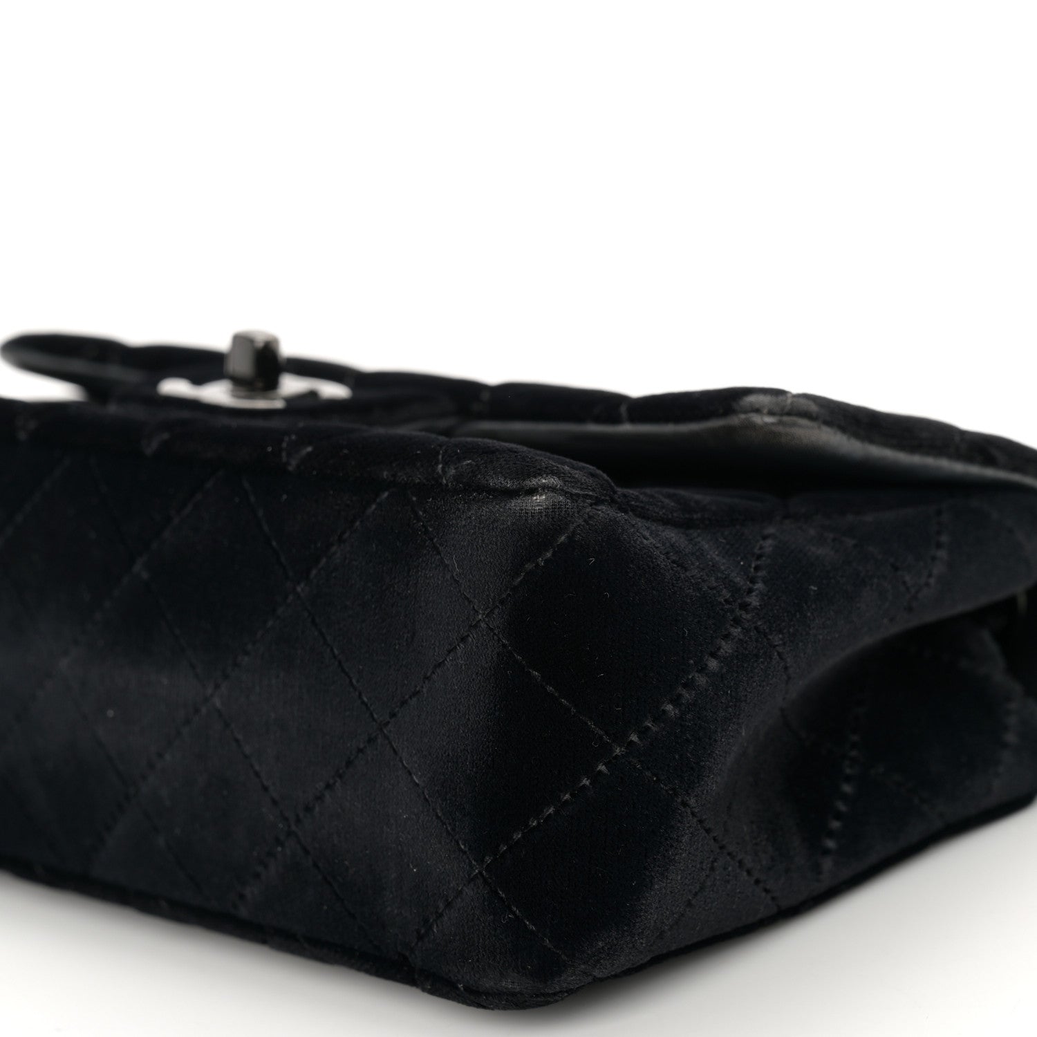 Chanel Velvet Quilted Mini Rectangular Flap So Black 10 of 11