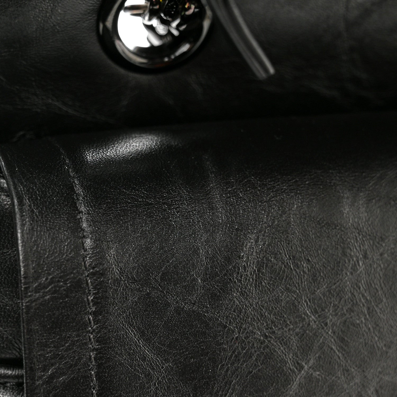 Chanel Aged Calfskin Chevron Quilted 2.55 Reissue 226 So Black 9 of 13