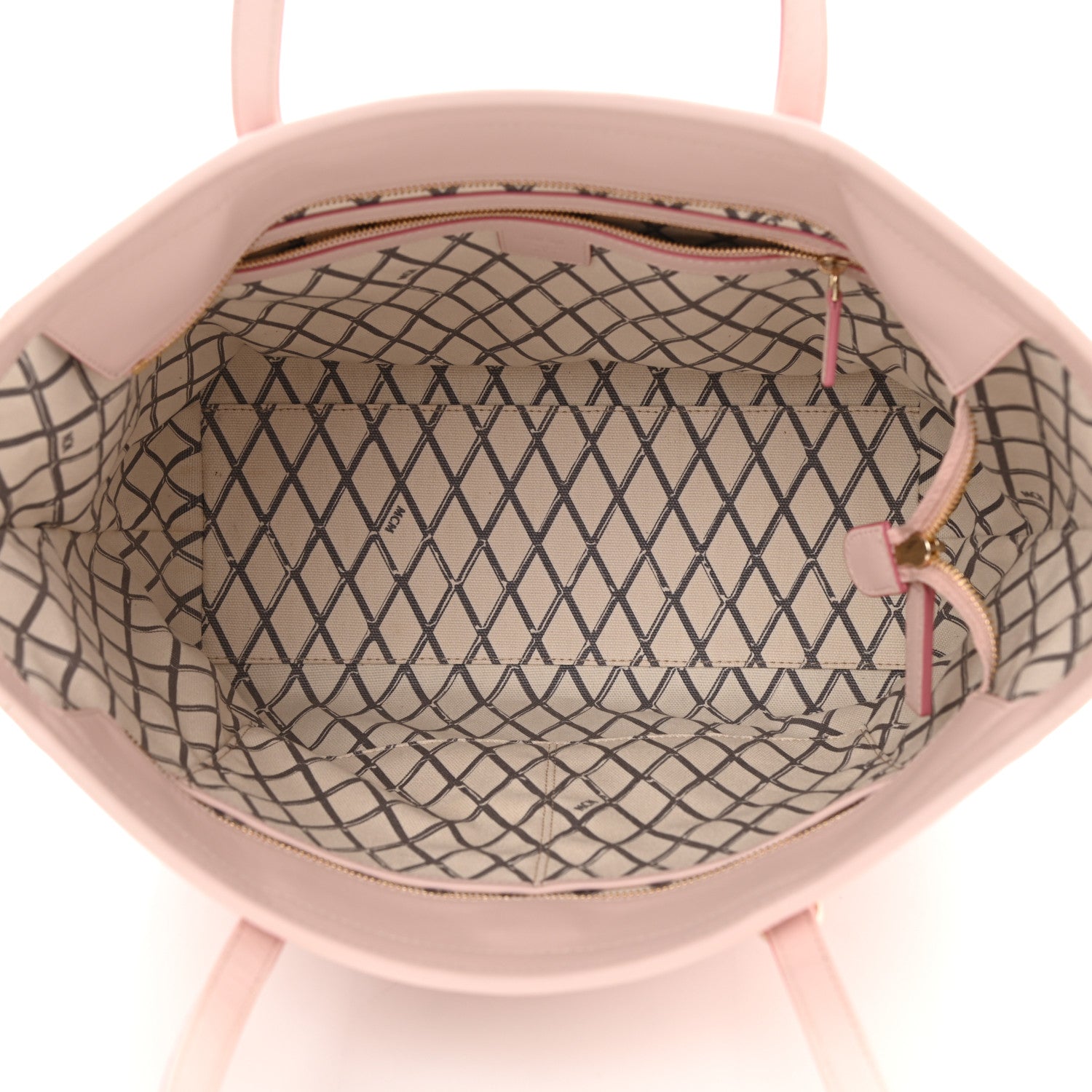 MCM Visetos Toni Shopper Tote Powder Pink 5 of 13