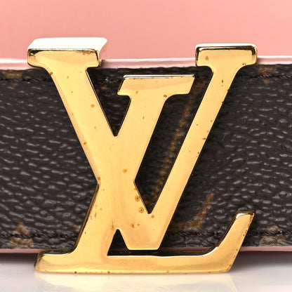 Louis Vuitton Calfskin Monogram 30mm LV Initiales Reversible Belt 80 32 Rose Ballerine 3 of 7