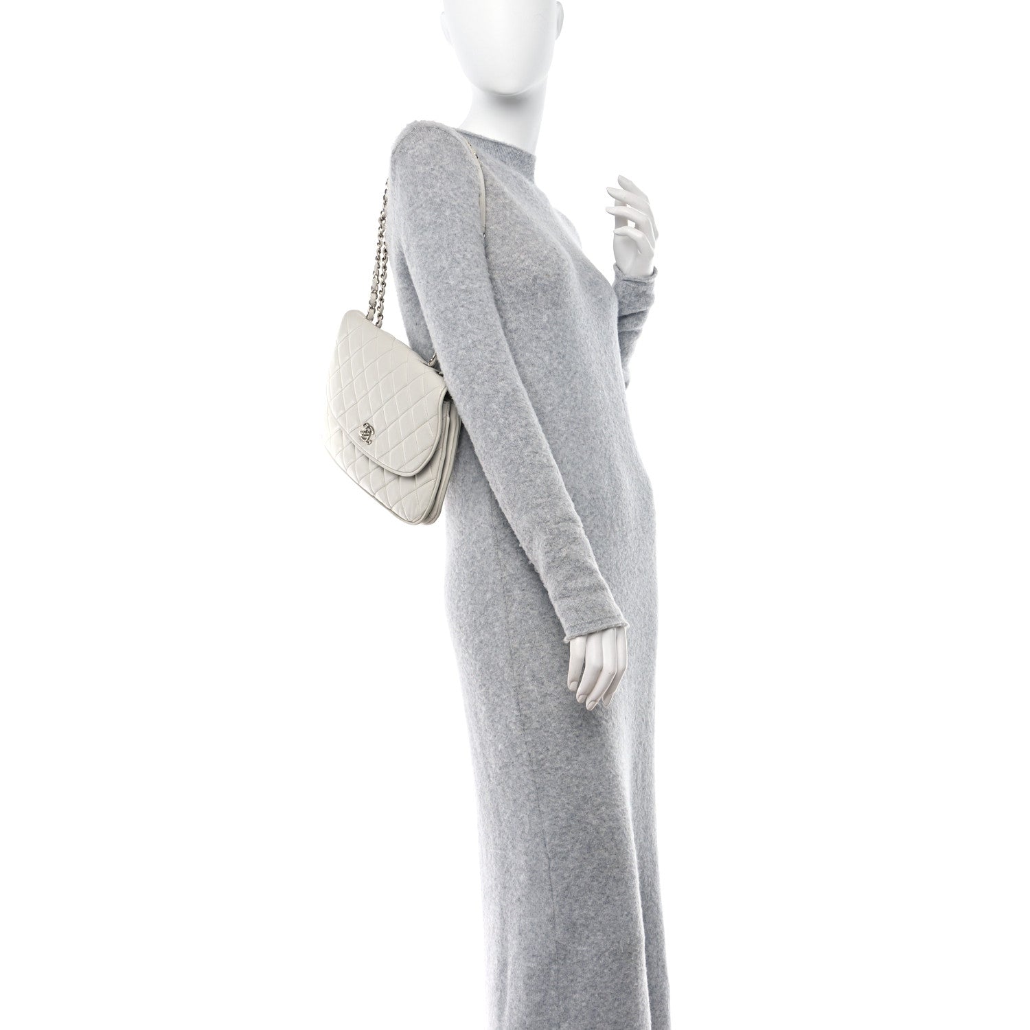 Chanel Lambskin Quilted 2 Pocket Messenger Flap White 2 of 20