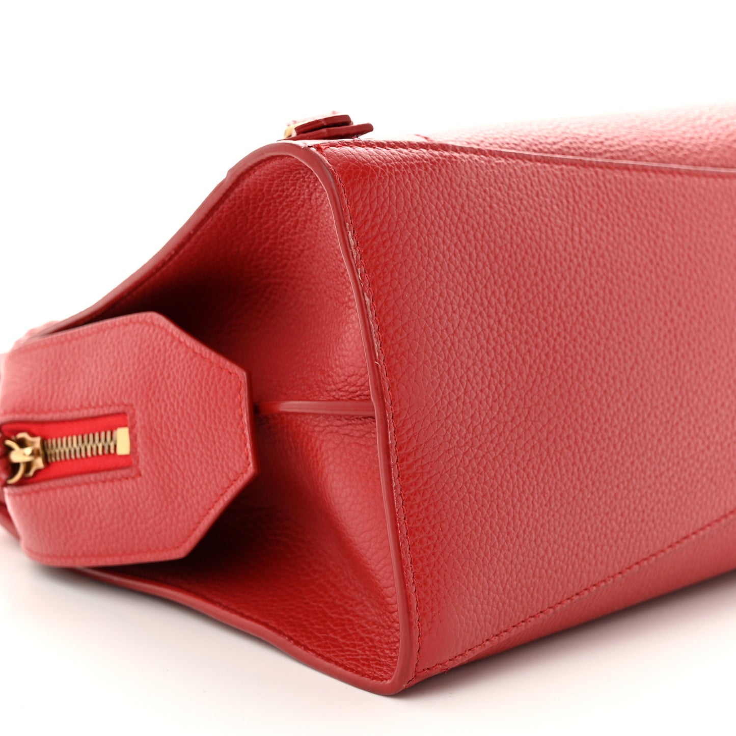 Grained Calfskin Neo Classic Gold Hardware S City Medium Red
