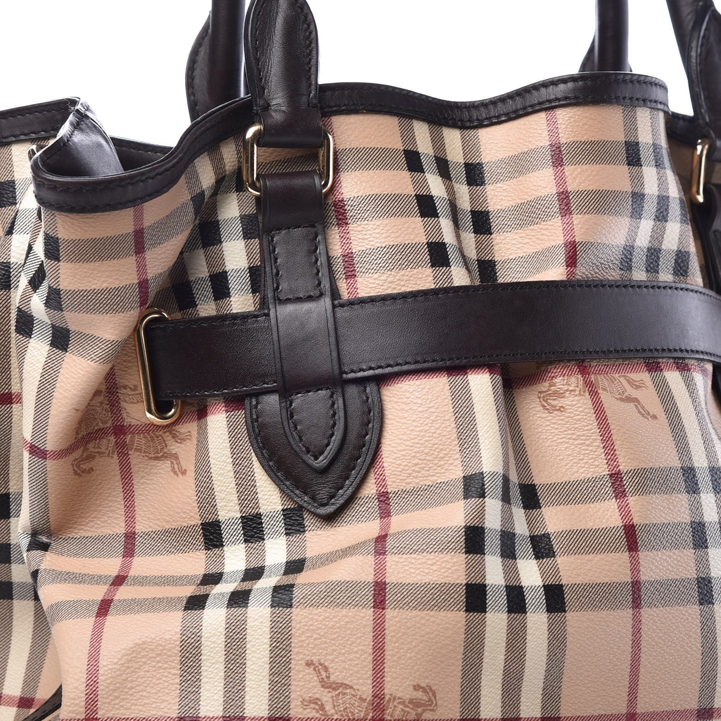 Haymarket Check Medium Golderton Tote Chocolate