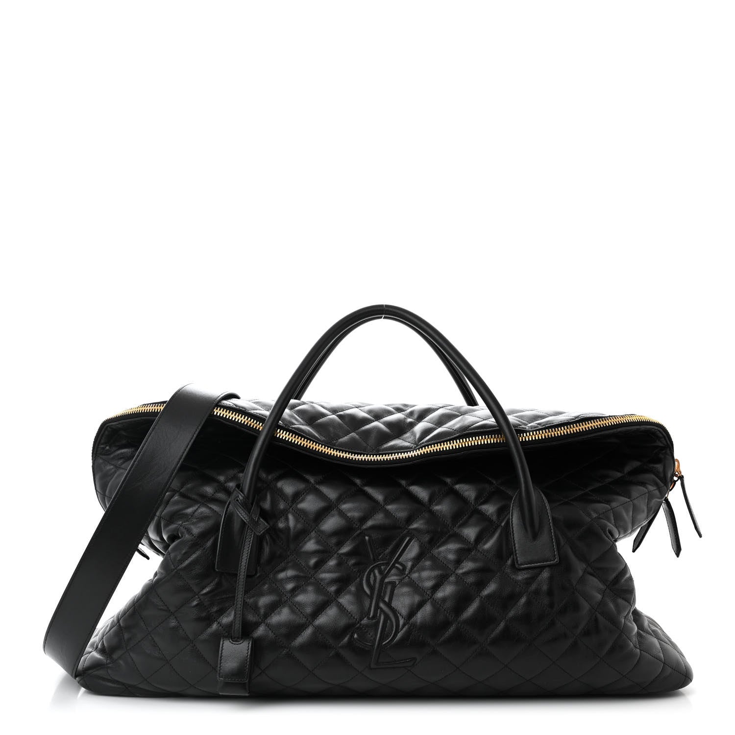 Saint Laurent Calfskin Quilted ES Giant Travel Bag Black 1 of 10